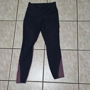 Nike Black and Purple Leggings